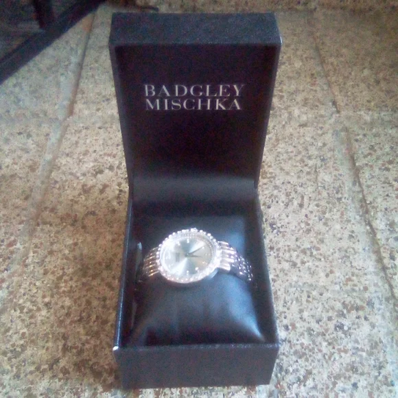 Badgley Mischka NWTSilver Timepiece with White Dial Badgley Mischka NWT/NIB Women main image 2
